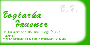 boglarka hausner business card